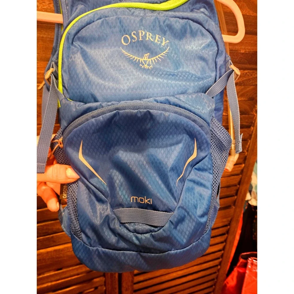 Osprey Hydration Pack Small Aqua Blue Moki Backpack Zippers Pockets #856